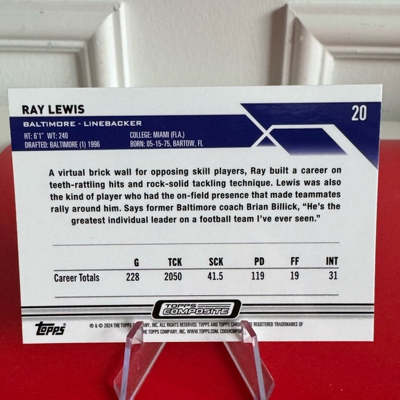 2024 Ray Lewis Topps Chrome. Mint condition… - Picture 2 of 2